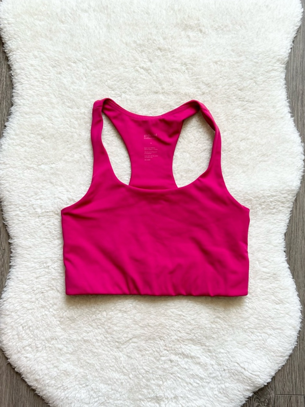 Girlfriend Collective Hot Pink Racerback Sports Bra